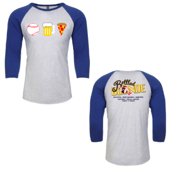 MENS - EMOTICON RAGLAN SHIRTS- NAVY BLUE