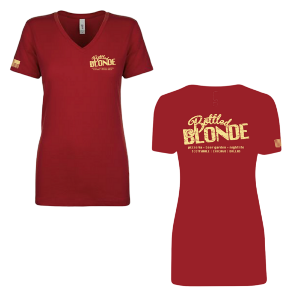 WOMENS -BB VNECK- SCARLETT RED