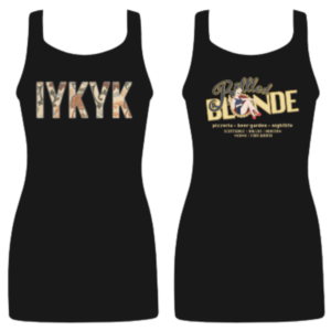 Womens Tanks IYKYK Black